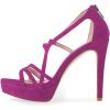 imageWomen Strappy Open Toe Platform High Heels Caged Dress Sandals Cutout Party Stiletto Pumps Size 415 USFuchsia