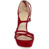 imageWomen Strappy Open Toe Platform High Heels Caged Dress Sandals Cutout Party Stiletto Pumps Size 415 USRed