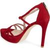 imageWomen Strappy Open Toe Platform High Heels Caged Dress Sandals Cutout Party Stiletto Pumps Size 415 USRed