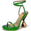 imageFSJ Women Sexy One Strap Open Toe Special Distorted High Heel Sandals Cross Ankle Strap Summer Party Dress Shoes Size 415 USGreen