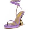 imageFSJ Women Sexy One Strap Open Toe Special Distorted High Heel Sandals Cross Ankle Strap Summer Party Dress Shoes Size 415 USPurple