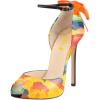imageFSJ Women Stiletto High Heels Sandals Peep Toe Pumps Ankle Straps Bows Bridal Dress Party Shoes with Buckle Size 415 USWatercolor