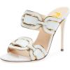 imageFSJ Women Versatile Open Toe High Heel Mules Backless Shoes Feminine Slingback Stiletto Slide Sandals Slip on Slipper Size 415 USIvory