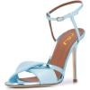 imageWomen Elegant Stiletto High Heels Ankle Strap Open Toe Sandals Prom Evening Dress Shoes Size 415 USBlue