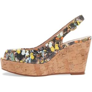 imageFSJ Women Peep Toe High Heel Wedge Sandals Slip on Cork Pumps Slingback Platform Slide Casual Party Dress Shoes Size 415 USButterfly