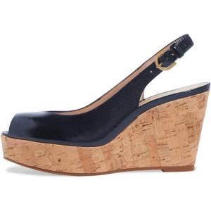 imageFSJ Women Peep Toe High Heel Wedge Sandals Slip on Cork Pumps Slingback Platform Slide Casual Party Dress Shoes Size 415 USNavy