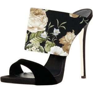 imageFSJ Women Versatile Open Toe High Heel Mules Backless Shoes Feminine Slingback Stiletto Slide Sandals Slip on Slipper Size 415 USFlowers