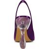 imageFSJ Women Chic Pointed Toe Slingback Pumps Sexy Transparent Chunky High Heel Slip On Graduation Homecoming Dress Shoes Size 415 USDark Purple