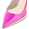 imageFSJ Women Classic Gold Chain Chunky Heel Slingback Pumps Pointed Toe Special Dressy High Heel Casual Wedding Office Shoes Size 416 USFuchsia Gold Heel