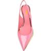 imageFSJ Women Classic Gold Chain Chunky Heel Slingback Pumps Pointed Toe Special Dressy High Heel Casual Wedding Office Shoes Size 416 USPink