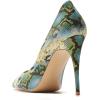 imageFSJ Women Classic Pointed Toe Snakeskin High Heels Pumps ShoesSnakeskin Green