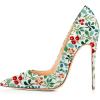 imageFSJ Women Fashion High Heel Pump Stilettos Pointy Toe Evening Party Dress Print Shoes Size 415 USCherries