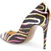 imageFSJ Women Fashion High Heel Pump Stilettos Pointy Toe Evening Party Dress Print Shoes Size 415 USColorful Stripes