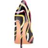 imageFSJ Women Fashion High Heel Pump Stilettos Pointy Toe Evening Party Dress Print Shoes Size 415 USColorful Stripes