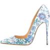 imageFSJ Women Fashion High Heel Pump Stilettos Pointy Toe Evening Party Dress Print Shoes Size 415 USIrises