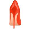 imageFSJ Women Fashion High Heel Pump Stilettos Pointy Toe Evening Party Dress Print Shoes Size 415 USOrange Pearl