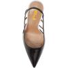 imageFSJ Women Pointy Toe Cutout Slip On Pumps Stilettos High Heel Slingback Gladiator Evening Office Lady Dress Shoes Size 415 USBlack