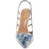 imageFSJ Women Pointy Toe Cutout Slip On Pumps Stilettos High Heel Slingback Gladiator Evening Office Lady Dress Shoes Size 415 USBlue Multi