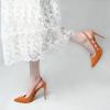 imageFSJ Women Pointy Toe Cutout Slip On Pumps Stilettos High Heel Slingback Gladiator Evening Office Lady Dress Shoes Size 415 USBrown