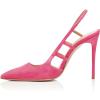 imageFSJ Women Pointy Toe Cutout Slip On Pumps Stilettos High Heel Slingback Gladiator Evening Office Lady Dress Shoes Size 415 USHot Pink
