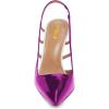 imageFSJ Women Pointy Toe Cutout Slip On Pumps Stilettos High Heel Slingback Gladiator Evening Office Lady Dress Shoes Size 415 USMagenta