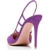 imageFSJ Women Pointy Toe Cutout Slip On Pumps Stilettos High Heel Slingback Gladiator Evening Office Lady Dress Shoes Size 415 USPurple