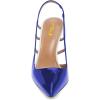 imageFSJ Women Pointy Toe Cutout Slip On Pumps Stilettos High Heel Slingback Gladiator Evening Office Lady Dress Shoes Size 415 USRoyal Blue