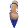 imageFSJ Women Pointy Toe Cutout Slip On Pumps Stilettos High Heel Slingback Gladiator Evening Office Lady Dress Shoes Size 415 USRoyal Blue