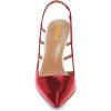 imageFSJ Women Pointy Toe Cutout Slip On Pumps Stilettos High Heel Slingback Gladiator Evening Office Lady Dress Shoes Size 415 USWine Red