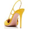 imageFSJ Women Pointy Toe Cutout Slip On Pumps Stilettos High Heel Slingback Gladiator Evening Office Lady Dress Shoes Size 415 USYellow