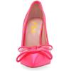 imageFSJ Women Pumps Comfort Bows Clear High Stiletto Crystal Heels Closed Point Toe Slip On Fancy Dance Party Shoes Size 415 M USHotpink
