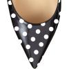 imageFSJ Women Rhinestone Cone Low Heel Mules Closed Pointed Toe One Strap Sandals Slip On Backless Bridal Party Dress Shoes Size 415 USBlack Polka Dot