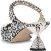 imageFSJ Women Rhinestone Cone Low Heel Mules Closed Pointed Toe One Strap Sandals Slip On Backless Bridal Party Dress Shoes Size 415 USBlack Print