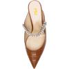 imageFSJ Women Rhinestone Cone Low Heel Mules Closed Pointed Toe One Strap Sandals Slip On Backless Bridal Party Dress Shoes Size 415 USBrown Embossing