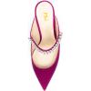 imageFSJ Women Rhinestone Cone Low Heel Mules Closed Pointed Toe One Strap Sandals Slip On Backless Bridal Party Dress Shoes Size 415 USFuchsia