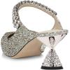 imageFSJ Women Rhinestone Cone Low Heel Mules Closed Pointed Toe One Strap Sandals Slip On Backless Bridal Party Dress Shoes Size 415 USGlitter
