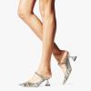 imageFSJ Women Rhinestone Cone Low Heel Mules Closed Pointed Toe One Strap Sandals Slip On Backless Bridal Party Dress Shoes Size 415 USMarble