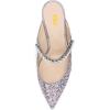 imageFSJ Women Rhinestone Cone Low Heel Mules Closed Pointed Toe One Strap Sandals Slip On Backless Bridal Party Dress Shoes Size 415 USPurple Glitter