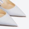 imageFSJ Women Rhinestone Cone Low Heel Mules Closed Pointed Toe One Strap Sandals Slip On Backless Bridal Party Dress Shoes Size 415 USWhite Glitter
