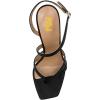 imageFSJ Women Sexy Open Toe Thong Sandals Stiletto High Heel with Rhinestone Ankle Strap Slingback Ladies Summer Shoes Size 415 USBlack