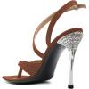imageFSJ Women Sexy Open Toe Thong Sandals Stiletto High Heel with Rhinestone Ankle Strap Slingback Ladies Summer Shoes Size 415 USSienna