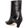 imageFSJ Women Square Toe Comfort Kitten Low Heel Ankle Boot Pull On Bootie Winter Faux Suede Casual Dressy Shoes Size 416 USBlack Leather