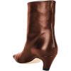 imageFSJ Women Square Toe Comfort Kitten Low Heel Ankle Boot Pull On Bootie Winter Faux Suede Casual Dressy Shoes Size 416 USBrown Leather