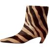 imageFSJ Women Square Toe Comfort Kitten Low Heel Ankle Boot Pull On Bootie Winter Faux Suede Casual Dressy Shoes Size 416 USBrown Stripe
