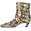 imageFSJ Women Square Toe Comfort Kitten Low Heel Ankle Boot Pull On Bootie Winter Faux Suede Casual Dressy Shoes Size 416 USButterfly