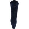 imageFSJ Women Square Toe Comfort Kitten Low Heel Ankle Boot Pull On Bootie Winter Faux Suede Casual Dressy Shoes Size 416 USDark Blue