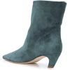imageFSJ Women Square Toe Comfort Kitten Low Heel Ankle Boot Pull On Bootie Winter Faux Suede Casual Dressy Shoes Size 416 USDark Cyan