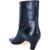 imageFSJ Women Square Toe Comfort Kitten Low Heel Ankle Boot Pull On Bootie Winter Faux Suede Casual Dressy Shoes Size 416 USNavy Blue