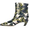 imageFSJ Women Square Toe Comfort Kitten Low Heel Ankle Boot Pull On Bootie Winter Faux Suede Casual Dressy Shoes Size 416 USPlant