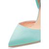 imageFSJ Women Strappy Ankle Wrap Sandal Ribbon Laceup Stiletto High Heels Pointed Toe DOrsay Slingback Pump Shoe Size 415 USTurquoise